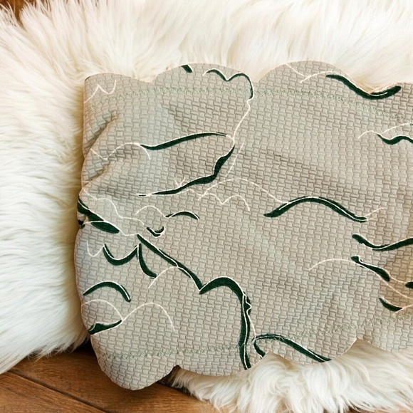 NEW Marysia Antibes Lace Up Strapless Bikini Top Sz S Green Abstract Print - Picture 4 of 5